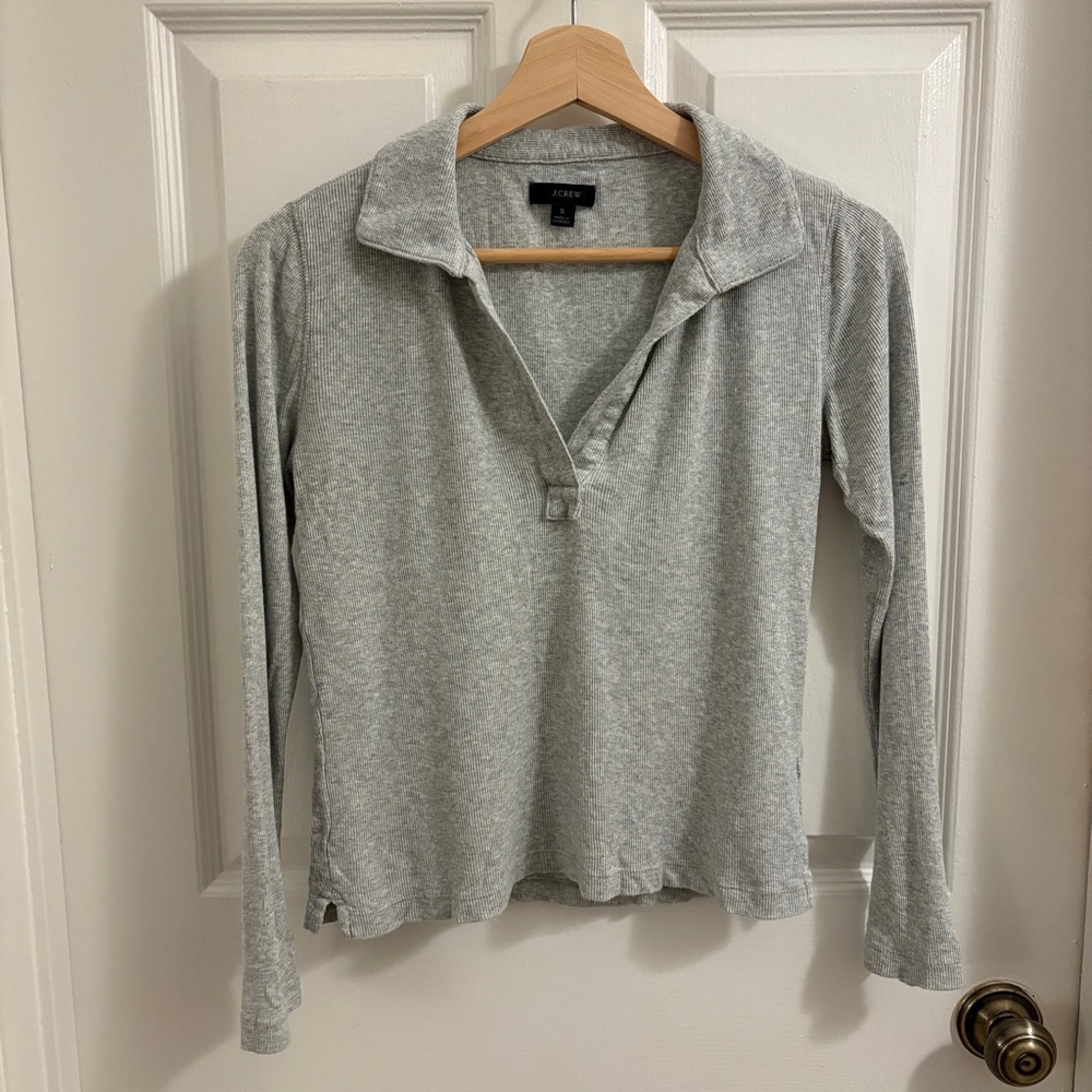 J Crew Long Sleeve Polo Shirt